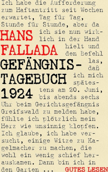 Gef?ngnistagebuch 1924 - Ханс Фаллада