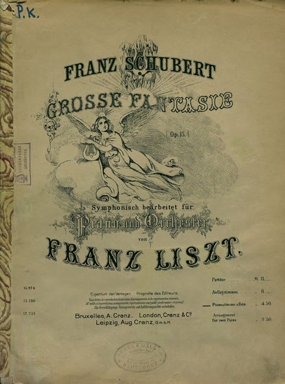 Grosse Fantasie, op. 15, fur Piano und Orchester v. F. Liszt simphonisch bearb. Pianostimme allein - Франц Петер Шуберт